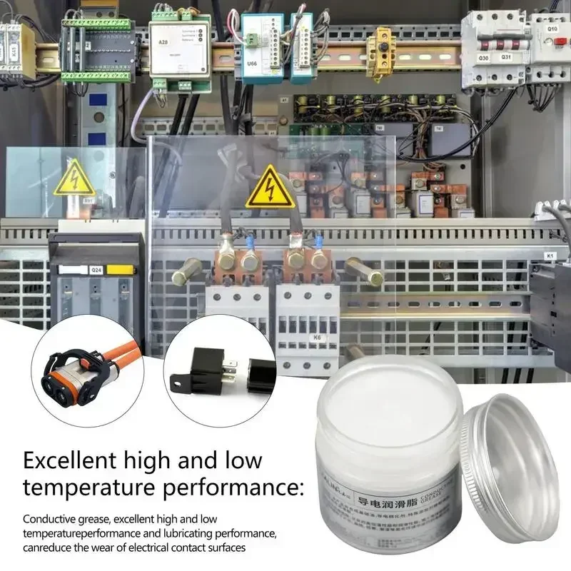 Graxa condutiva composta, graxa contato elétrico, baixa resistência, interruptor de circuito, eletrodomésticos, 100g