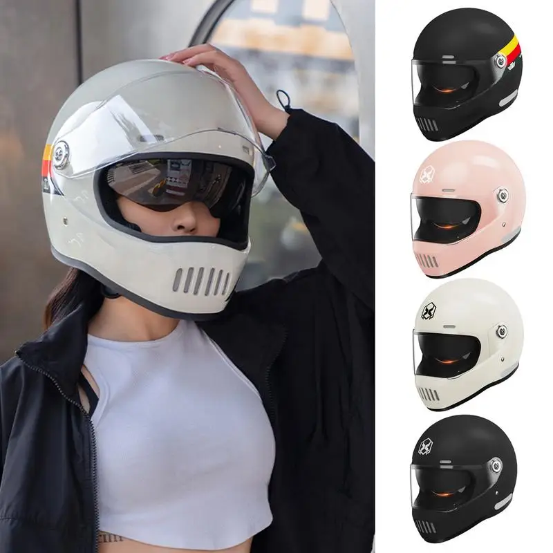 Vintage Motorcycle Helmet Casco Integral Moto Off-Road Motocross Face Protector Racing Scorpion Helmet