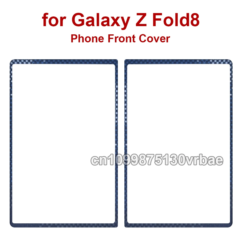 Image of Für Samsung Galaxy Z Fold 8 Breite Handyhülle Frontabdeckung Rahmen 600D Aramid-Kohlefaser 1500D Rahmen Hartschalen-Frontabdeckung