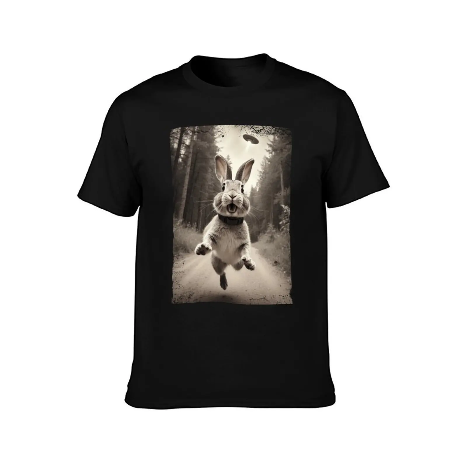 Funny Bunny Selfie Alien Spaceship T-Shirt t shirt man cotton man t shirt heavy cotton cotton t shirt pack T-shirt