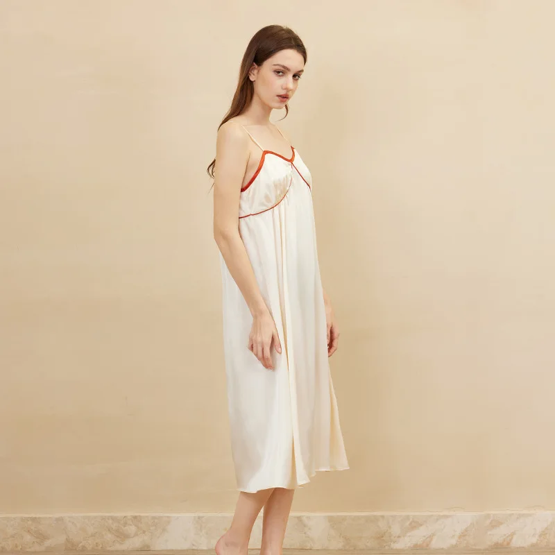 

Spring and Summer New Silk Suspender Skirt Loose Comfortable Nightdress for Women