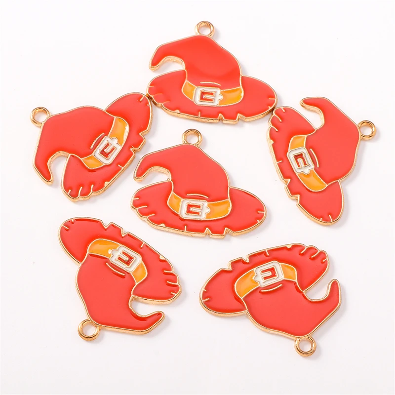

Duarte 20Pcs/Lot Cute Enamel Halloween Hat Charms Pendants for Jewelry Making Drop Earrings Necklaces Bracelets DIY Crafts Gifts
