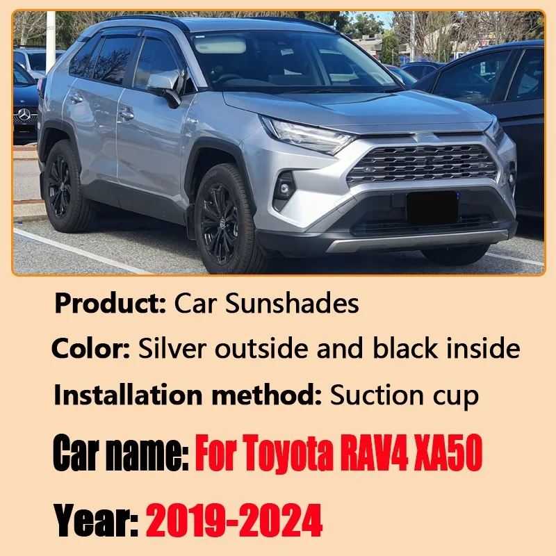 

For Toyota RAV4 XA5 2019 2020-2024 Car Sun Shades Auto Accessories Sunscreen Window Sunshade Cover Car Accessories Auto Parts