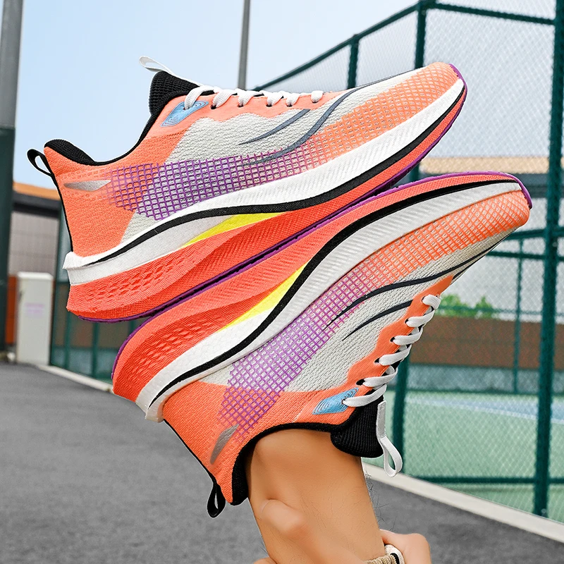 

Men's sports shoes, lightweight carbon plate racing running shoes, winter shock absorption, anti slip, wear-resistant, breathabl