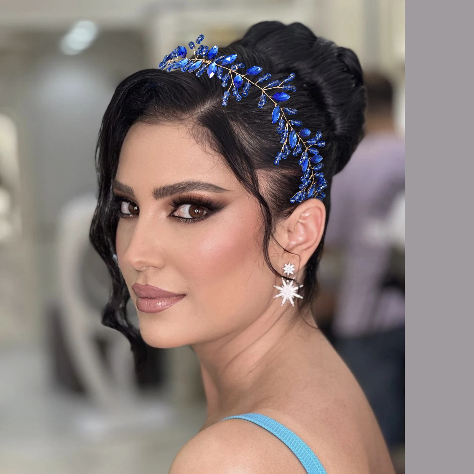 

DZ136 Crystal Wedding Headbands for Bride Bridal Headpiece Women Hair Accessories Headwear Luxury Girl Headpieces