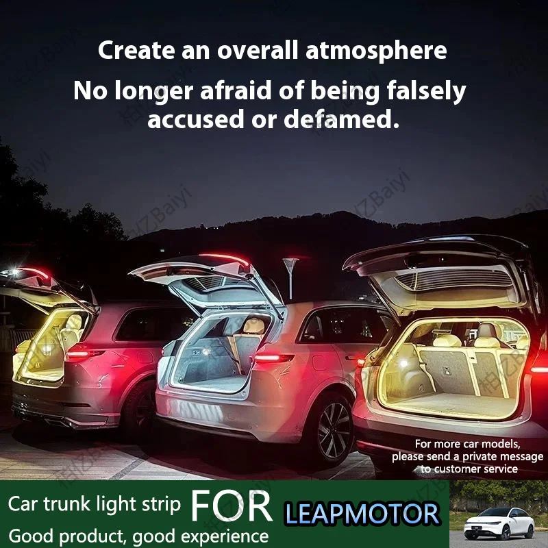 

For LEAPMOTOR Full range rear trunk lights for cars, SUVs, sedans, taillights, ambient lights, automatic 200cm 400cm