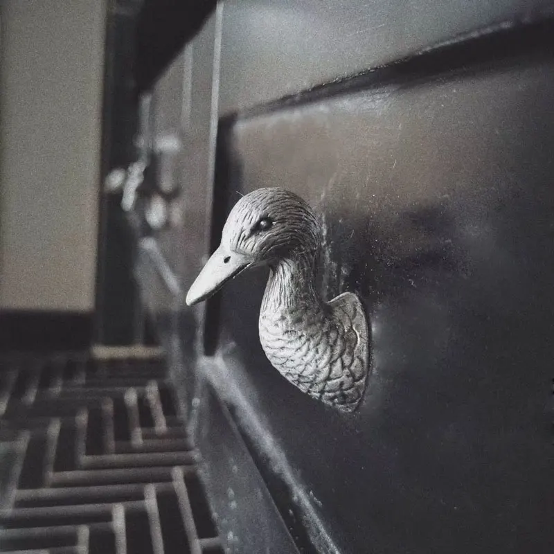 Duck Shape Antique Silver Cabinet Handles and Knobs Vintage Creative Wardrobe Pulls Pewter Alloy Retro Furniture Hardware 1 PC