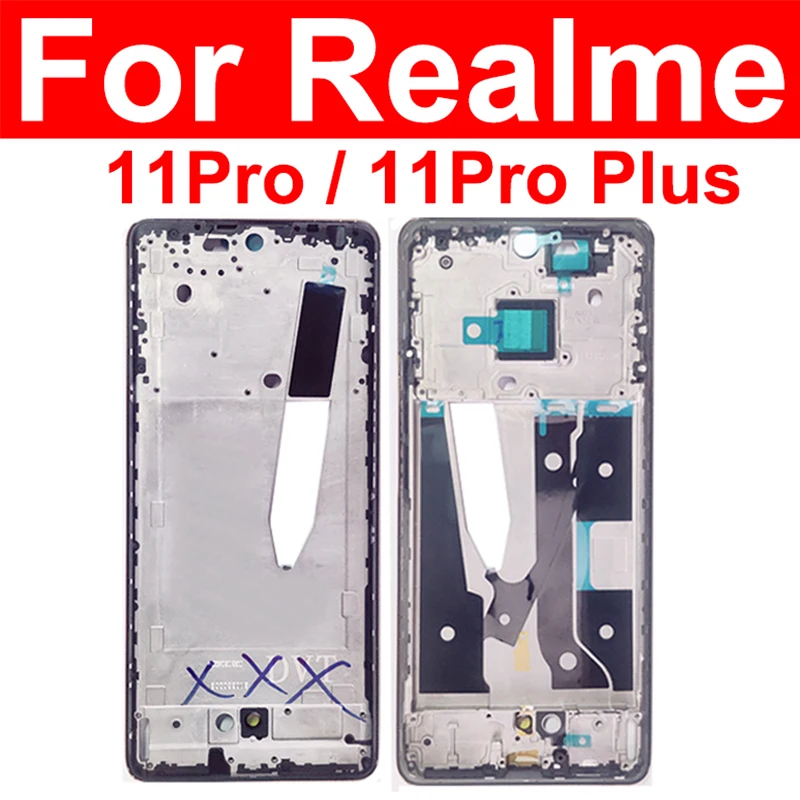 Middle Frame Housing For Realme 11 Pro 11Pro Plus 5G Front LCD Frame Middle Housing Bezel with Side Key Replacement