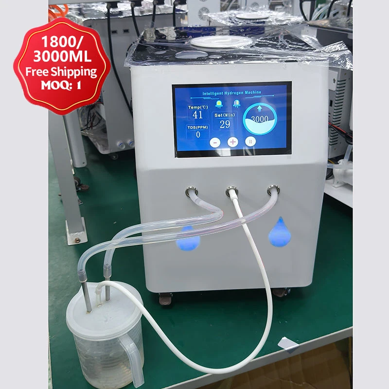 PEM Hydrogen Inhalation Machine 3000ml hydrogen Therapy Browns Gas Generator Production Unit Hydrogen Inhalar for Breathing