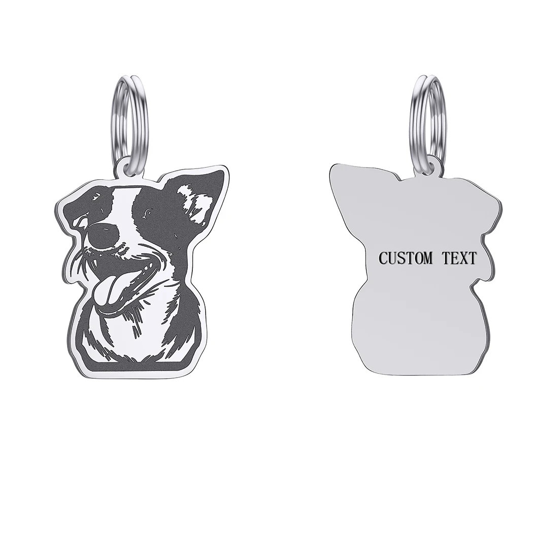 Jack Russell Terrier ID Tag Name Phone Collar Custom Engraved Keychains