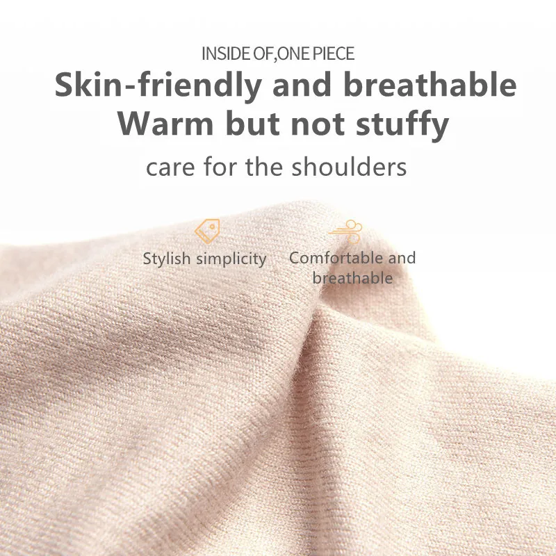 Wool Blend Double Shoulder Warmer Elastic Back Shoulder Support Brace Wrap with Long / Short Sleeves for Arthritis Pain Relief