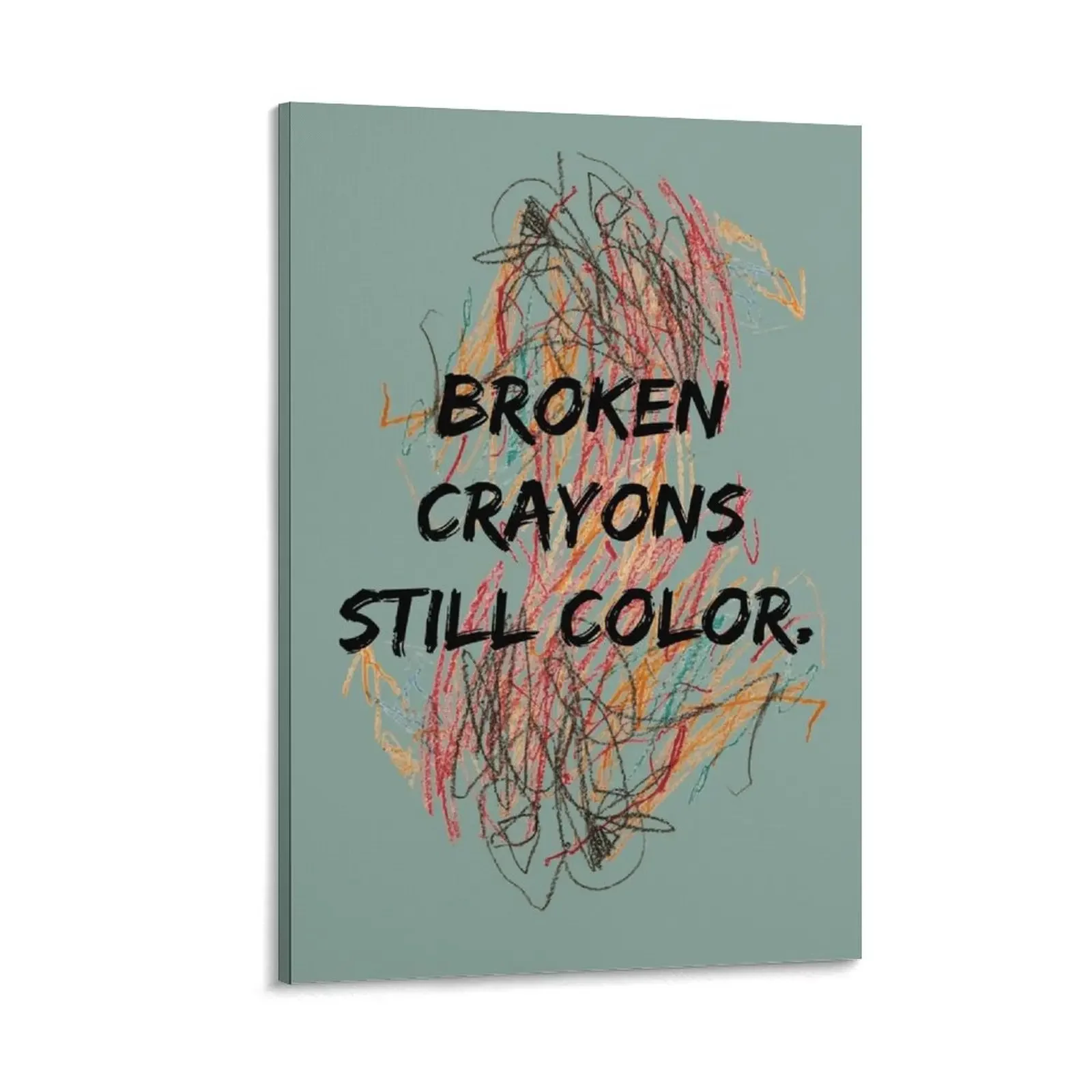 

Broken Crayons Canvas Painting korean room decor Paintings