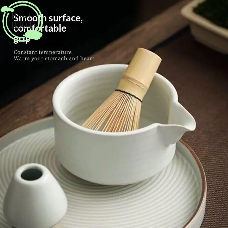 (BBQ4)Bamboo Japanese Style Matcha Tea Whisk Brush Tea Accessories for Matcha Tea Making 120 Prongs