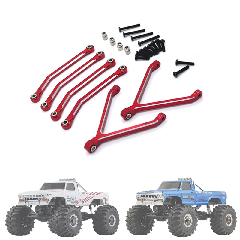 Metal Chassis Links Pull Rods, Tie Rods, RC Crawler Carro, Atualizações de Peças, Acessórios, FMS, FCX24, 1, 24