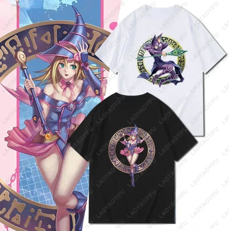 Yugioh camiseta kawaii mágico escuro menina mágico escuro gráfico camiseta vintage egípcio deus cartões anime t camisa estilo coreano topos