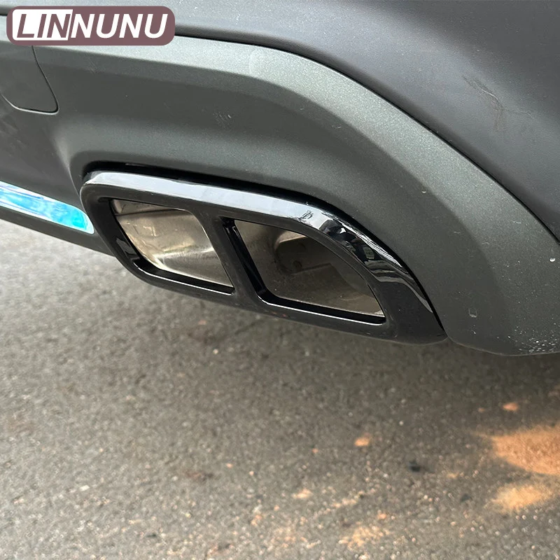 LINNUNU Black Exhaust Pipe Trim Cover For Chery Tiggo 9 2025 2026 Car Muffler End Decor Frame Accessories Four hole exhaust pipe - view 2