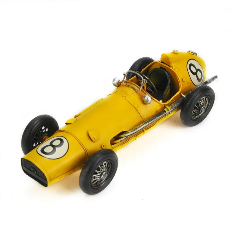 

High quality metal craftsmanship iron classic antique tin model car home decoration handmade collection racing car