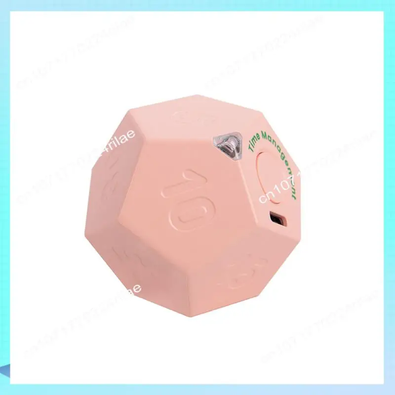 A17Z Mini Timer Rotate Dodecagon Rechargeable Timer Sound Vibrate Light Alarm Flip Timer Countdown For Timemanager