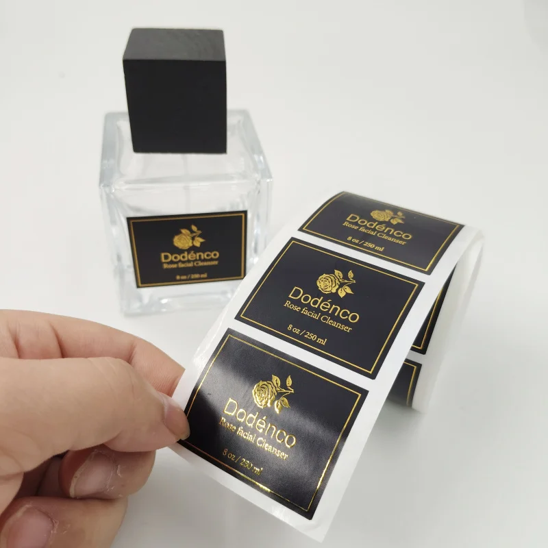 custom.New Style 3D Aluminum Embossed Metal Adhesive Sticker Cosmetic Perfume Bottles High Quality Custom Size Hot Selling