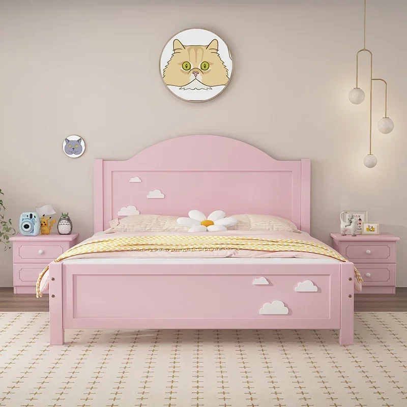 #Postmodern Boys Girls Bed Kids Modern Princess Space Saving Children Beds Single Loft Italian Camas De Casal Hotel Furniture