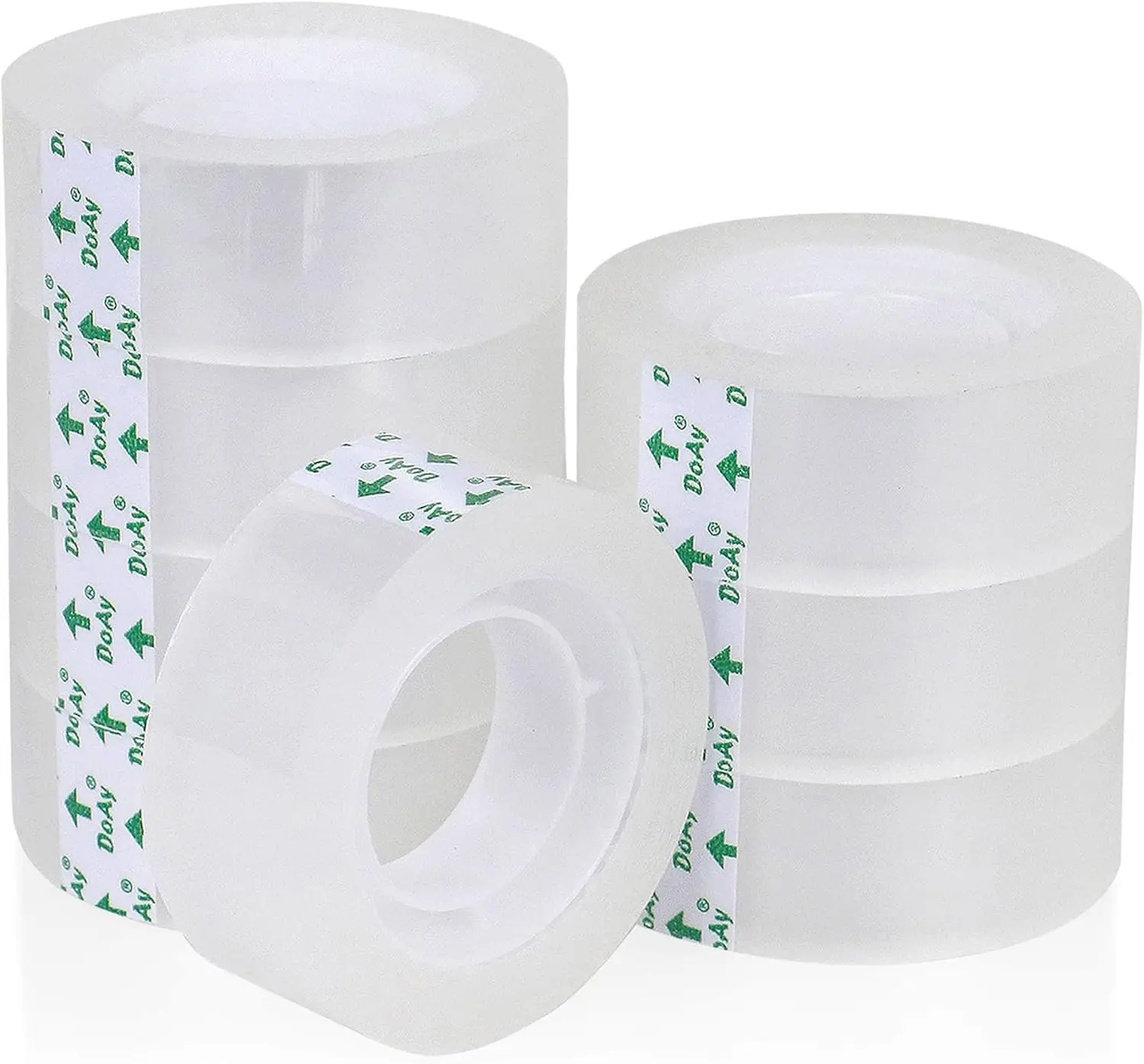 

Crystal Clear Tape Refills 8 Rolls, Easy Tear for Gift Wrapping, Office, School, Home, 3/4 in x 1000 in