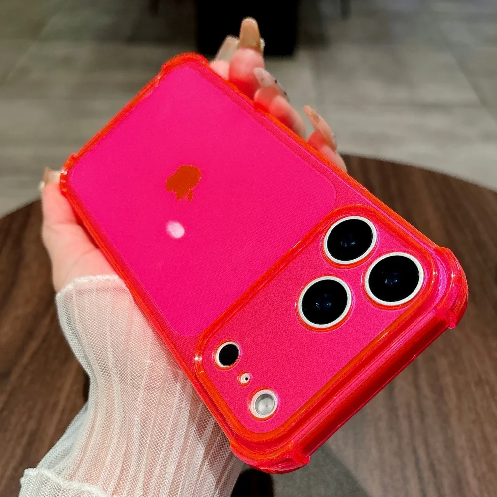 Stoßfeste Neon-Soft-TPU-Klarhülle für iPhone 17 Pro Max 16 15 14 13 12 11 XR XS X 7 8 Plus mit Kameraschutz aus Silikon – Detail 8