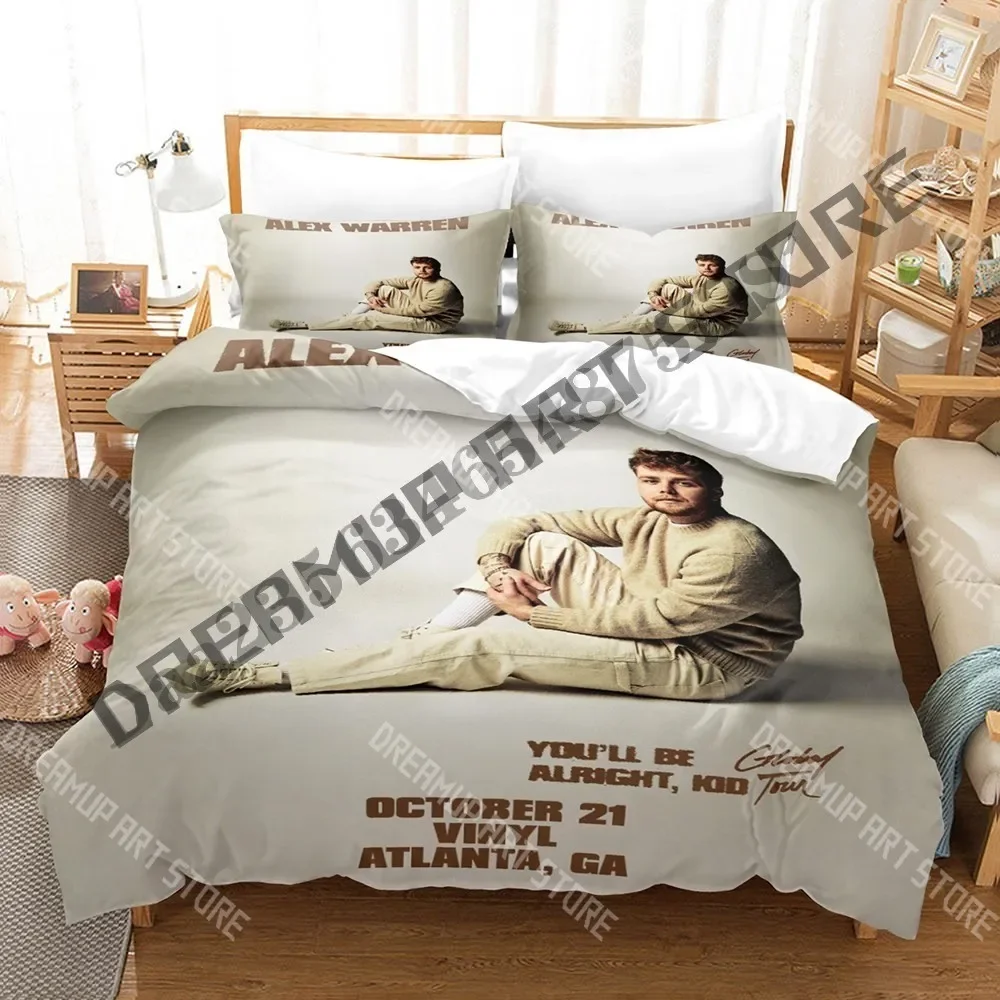2026 3D Print Alex Warren Bedding Set Single Twin Full Queen King Size Bed Set Adult Kid Bedroom Duvetcover Sets Anime Bed Sheet