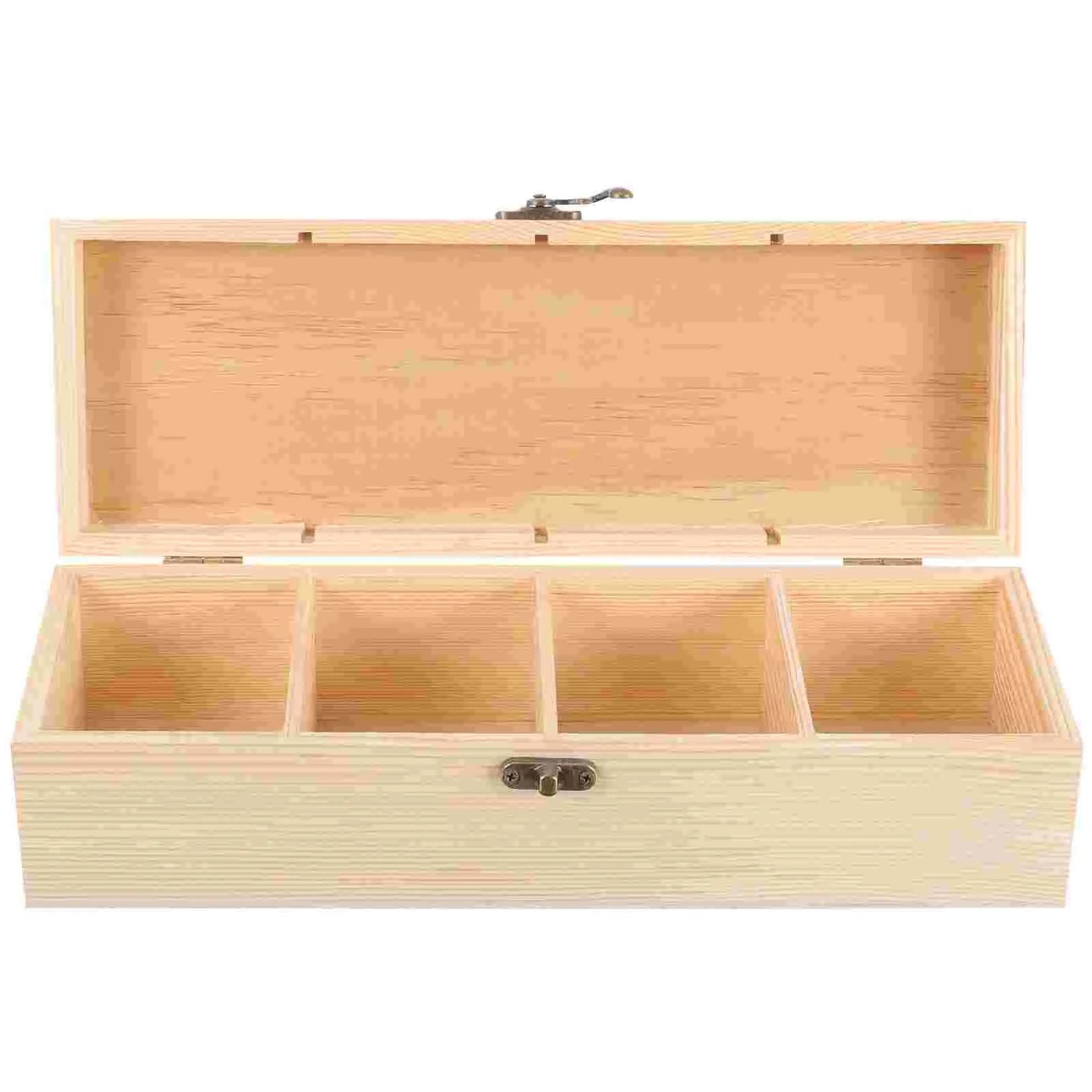 

Mini Box Gift Boxes Decorative Storage Bins Wooden Divided Teabox Jewelry Organizer Holder