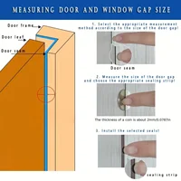 5m/10m Weather Stripping Door Seal Strip Diep Self-adhesive Draft Stopper Tape Window Insulation Noise Rubber Sealing Strip 4