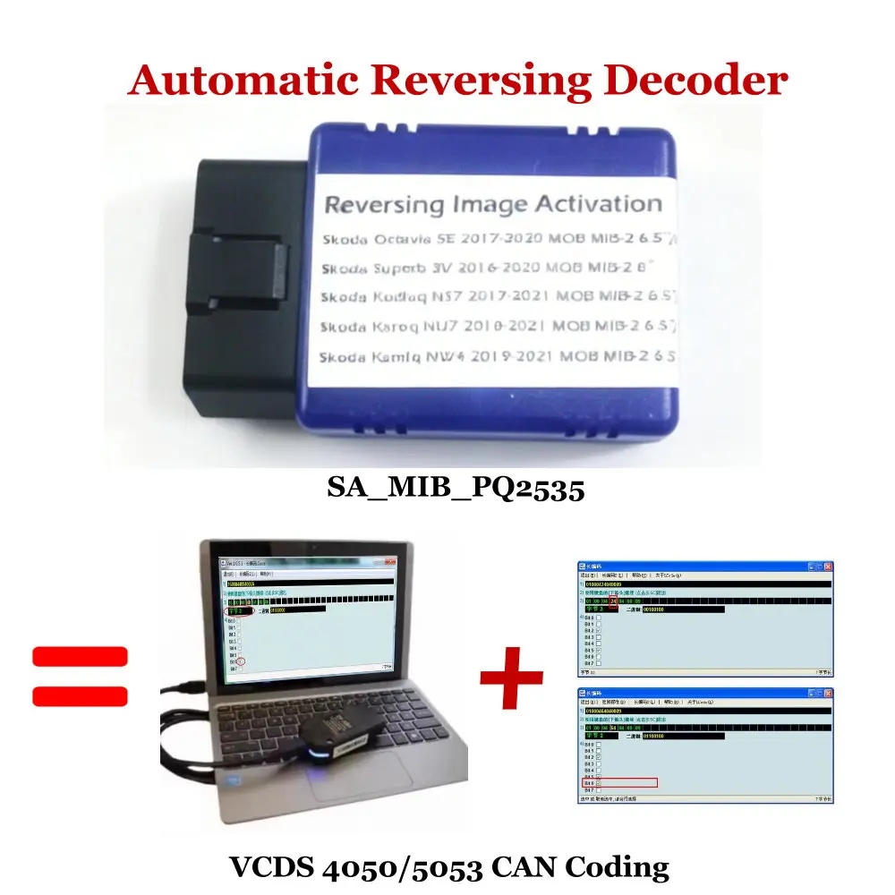 For SEAT Ibiza (6J) Leon (5F) Toledo (KG) MIB System PQ Platform Car Rear View Camera Coding Activation OBD Decoder Module