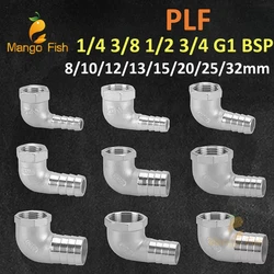 304 Stainless Steel Pipe Fitting 8/10/12/15/20/25/32mm Hose Barb Tail 1/4