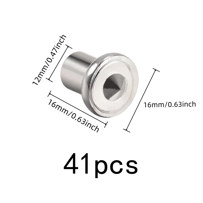12mm Precision Drill Guides 41 pcs, Compact Portable, Sturdy Metal Material, for Cabinet Drilling Guide