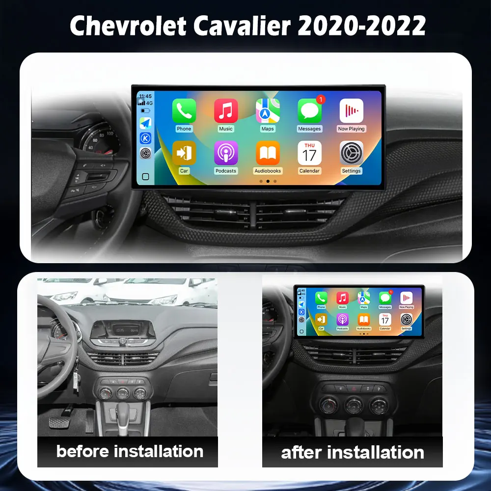 QLED Screen Car Radio Multimedia Video Player GPSNavigation For Chevrolet Cavalier 2020-2022 Android16 Auto Carplay BT DSP 12.3