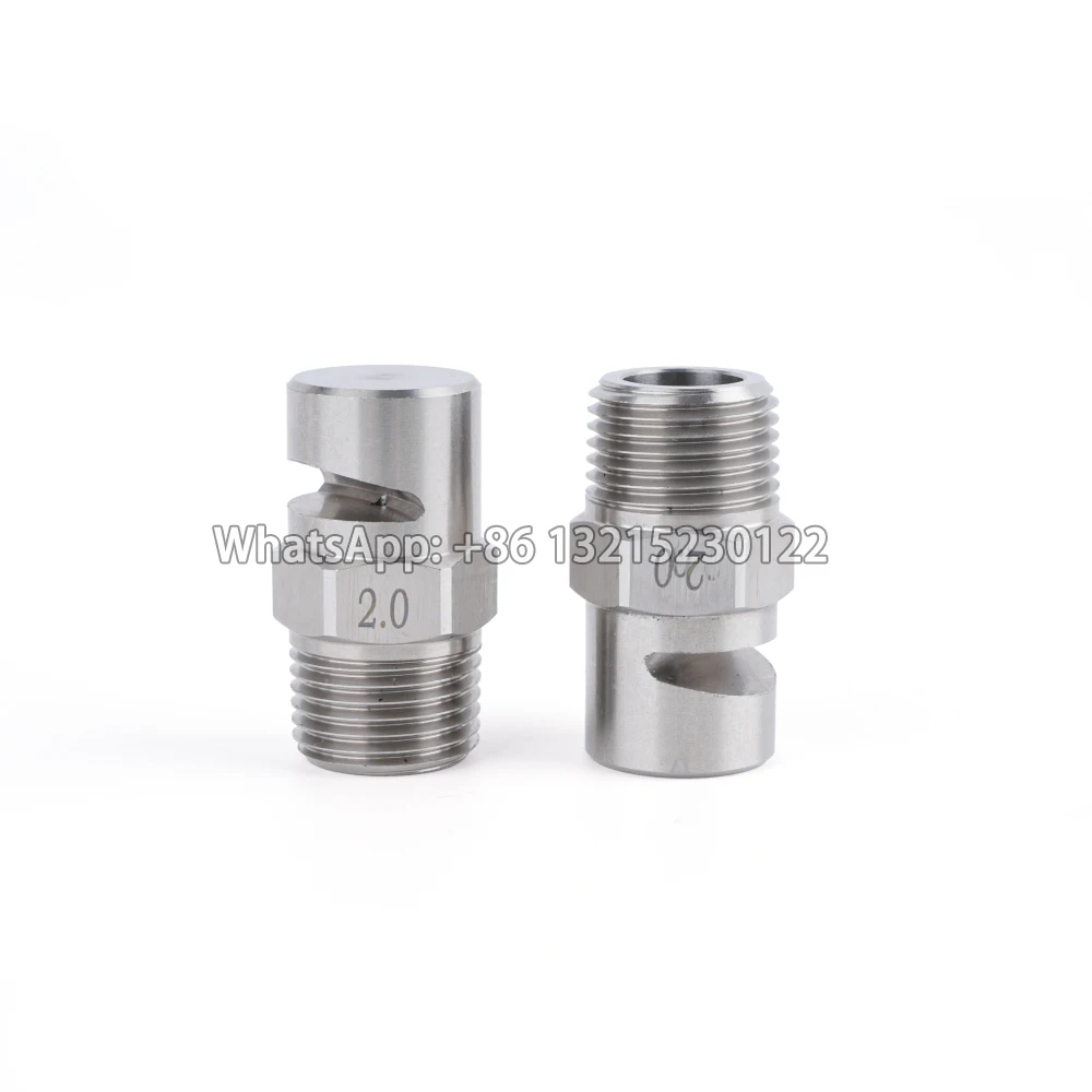 

1/2" Deflected Wide-angle Flat Fan Nozzle BSPT Male Thread Stainless Steel Sprinkler for Dust Removal Cleaning Cooler