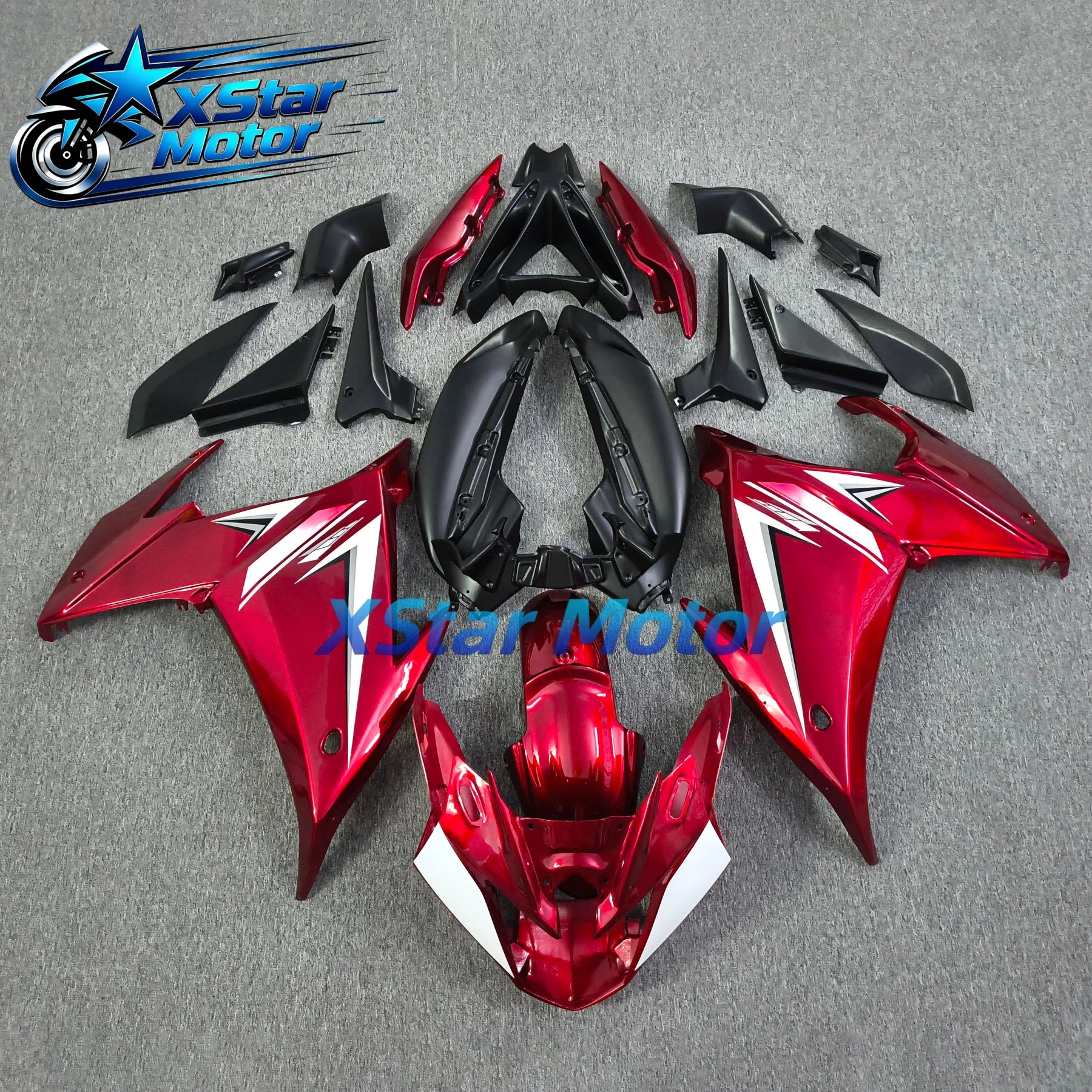 Factory Direct ABS Plastic Fairing FZ6R FZ6 09 10 11 Red White Moto Panels Body Kit Fits 2009 2010 2011 3