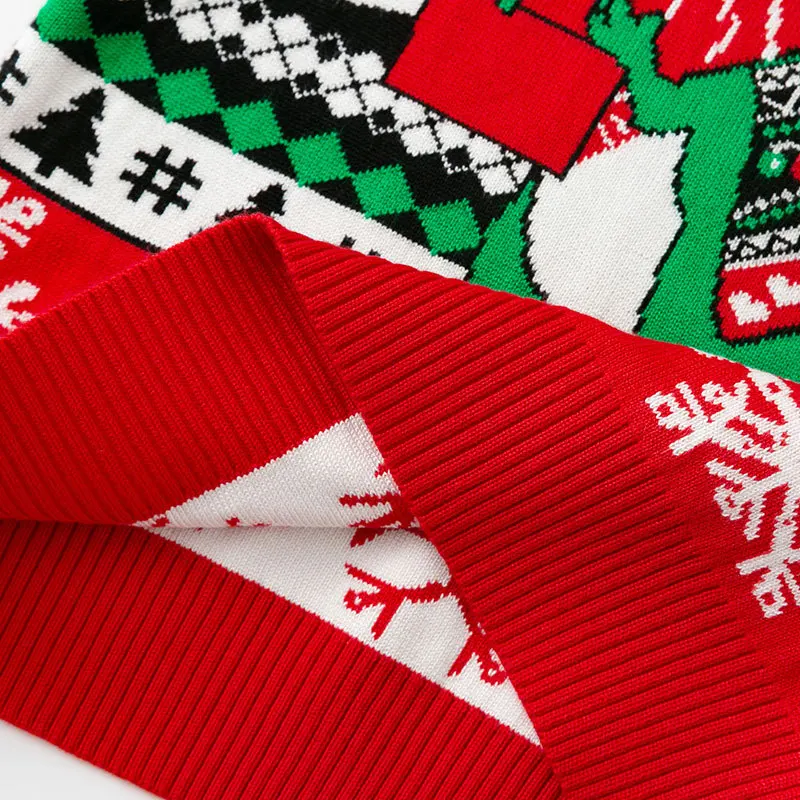 2025 عيد ميلاد سعيد لطيف نمط عيد الميلاد الاطفال ديناصور سترة بلوفر مغزول السنة الجديدة طفل سترة عادية فتاة الصبي سترة