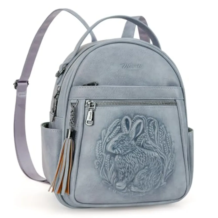 

Mini Backpack Purse for WomenEmbossed Leather Small Backpack Fashion Travel Backpacks Daypacks Shoulder Handbag