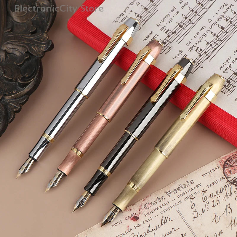 Penna roller in ottone antico 3062; Regalo compatto e portatile, perfetto per ufficio e scuola, facile scrittura
