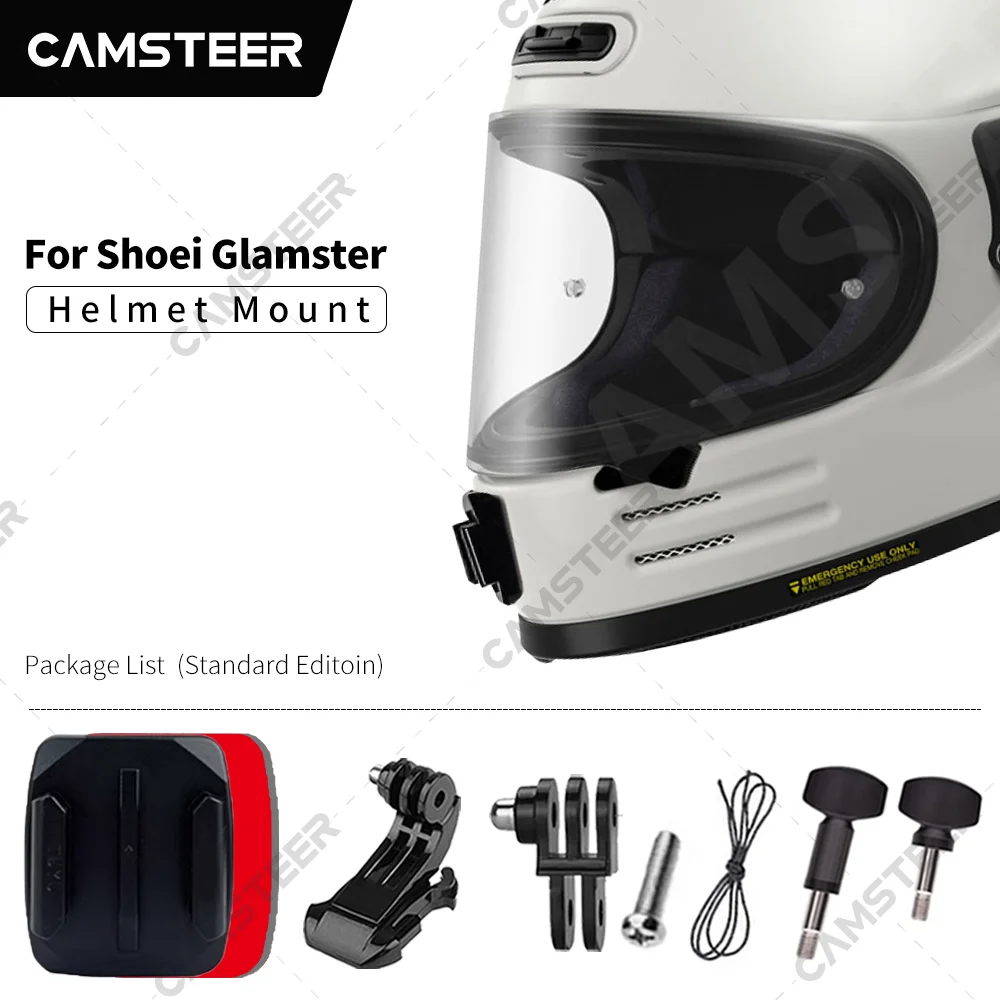 SHOEI Glamster Customized Motorcycle Helmet Chin Mount for GoPro12 11 10 9 Insta360 X4 X3 Ace pro DJI Action 3 4 Camera