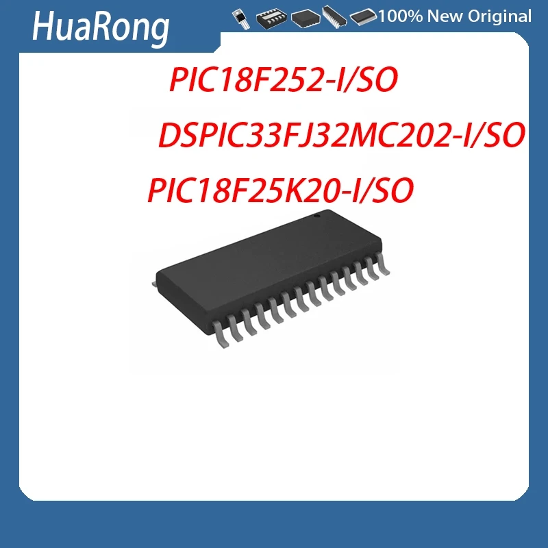 New 10Pcs/lot PIC18F252-I/SO  DSPIC33FJ32MC202-I-SO  PIC18F25K20-I-SO  SOP-28