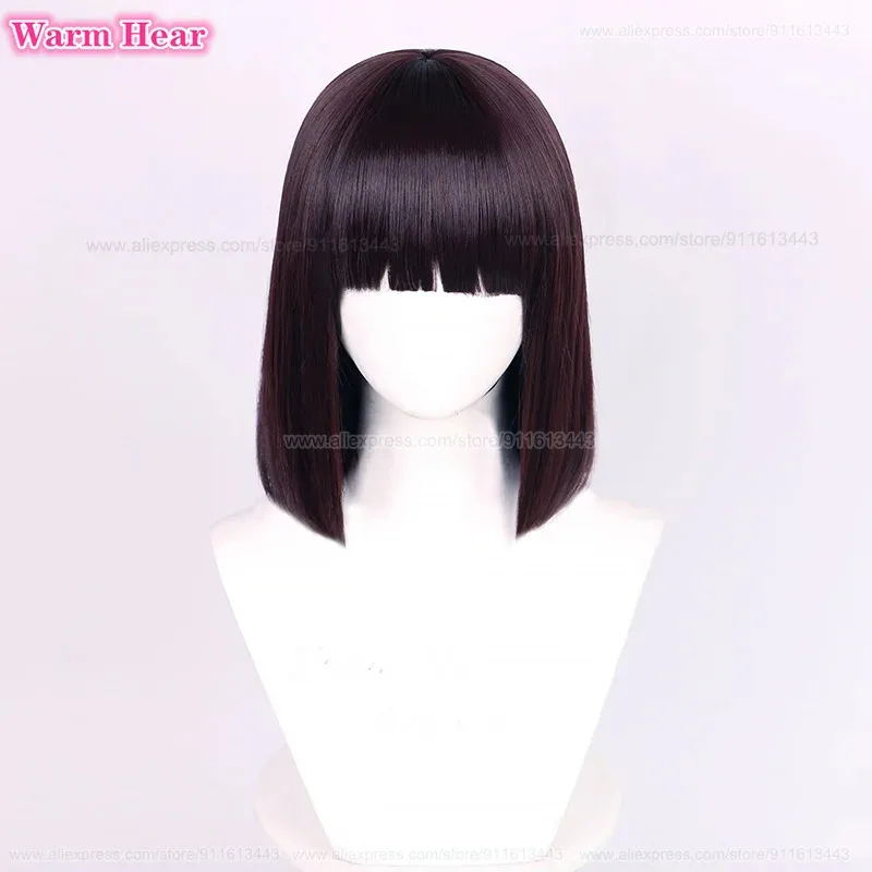 

40 см длинный Yosano Akiko синтетический темно-коричневый боб косплей аниме парик и шпилька термостойкие волосы парики для Хэллоуина CGH; '65L;