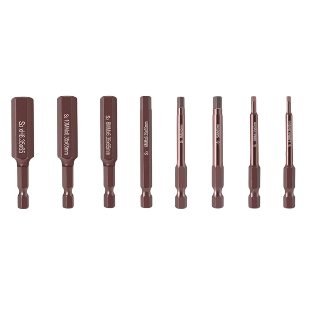 Magnetic Tips Set Hex Head Bits For DIY Repair Magnetic Tips Anti-slip Design Multi-size Bit Set For Charging Screwdrivers
