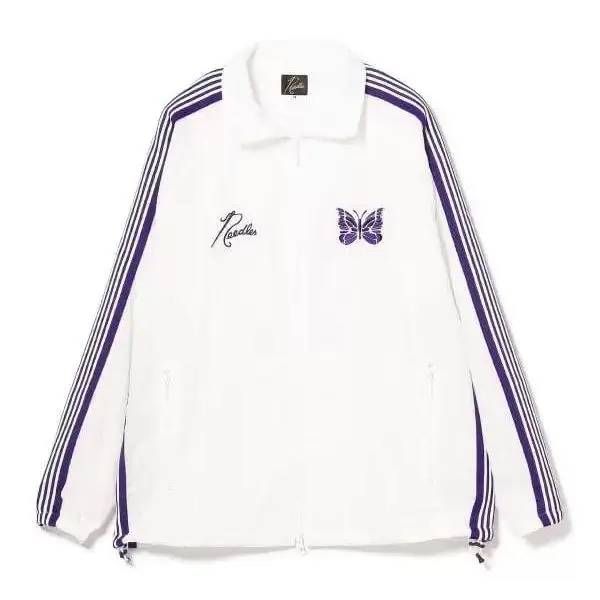 

Japanese Sle Embroidery Letter Logo Tfeta Nylon Sport Casual Set Jaet Loose Fit Long Sve Zipper Closure