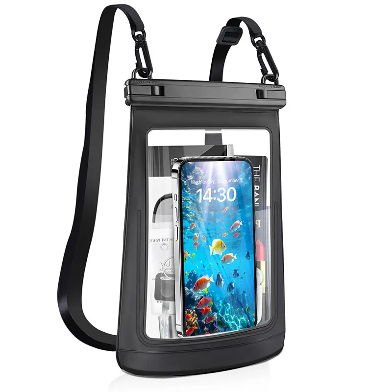 

HAISSKY Large Oval Bottom Waterproof Phone Bags For iPhone 16 15 14 13 12 11 Pro Max 15 Plus Universal Swimming Crossbody Pouch