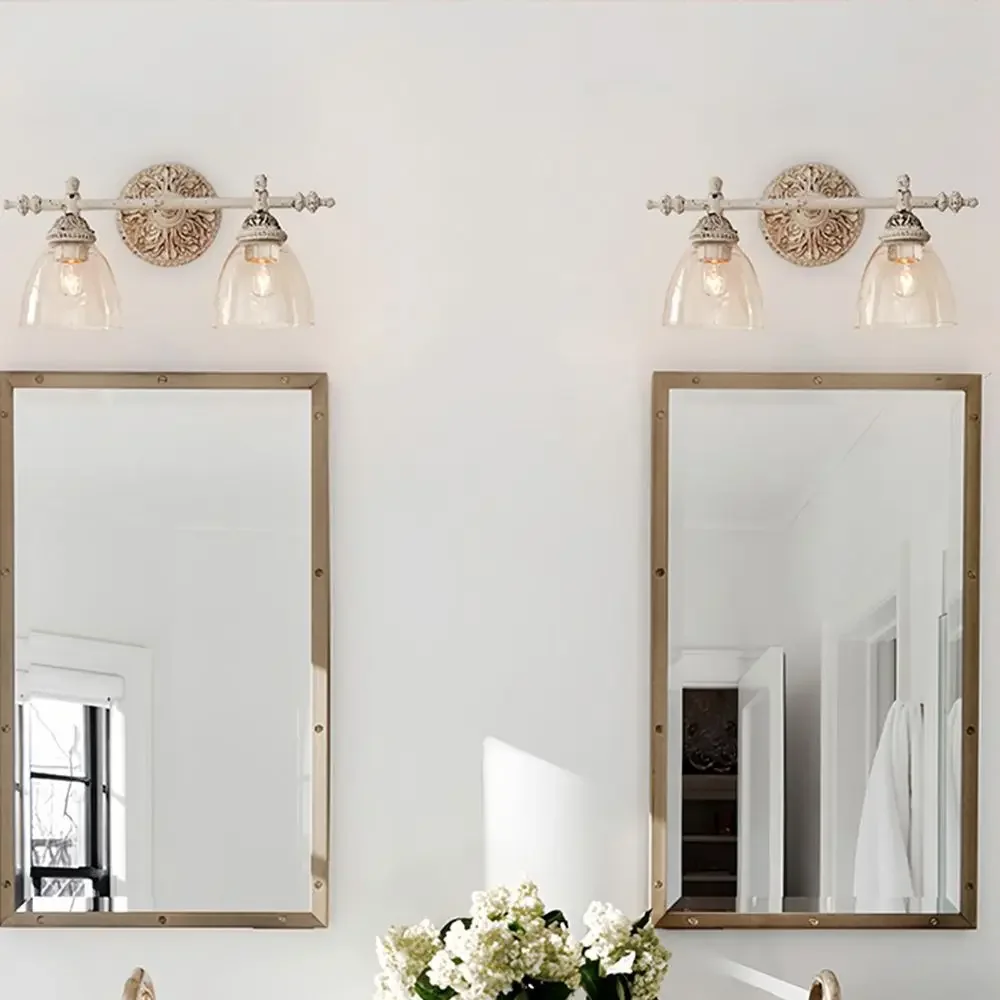 

Vintage American Wall Light Creative Mirror Lamp for Bathroom Bedroom Hotel Decor