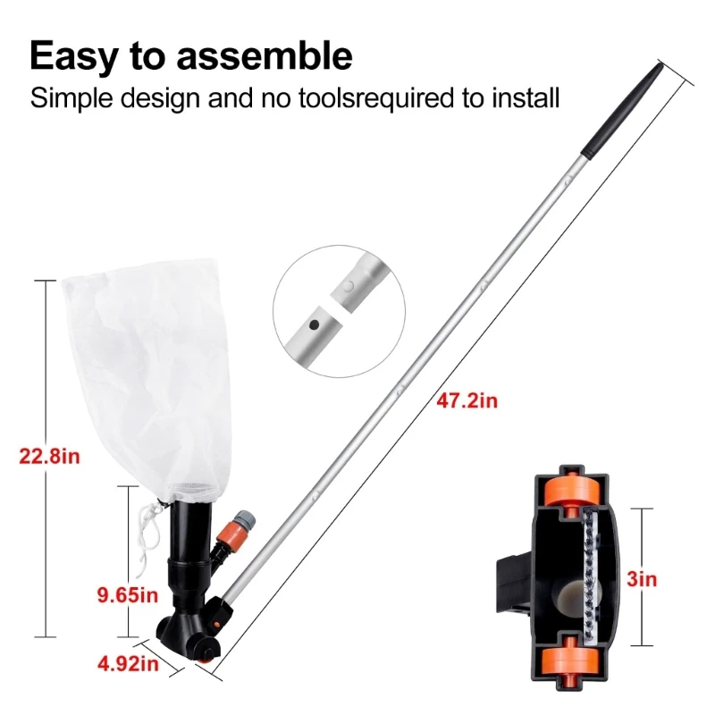 Accessori per pulizia della spazzola per aspirapolvere per fontana portatile per piscina più pulita Dropshipping