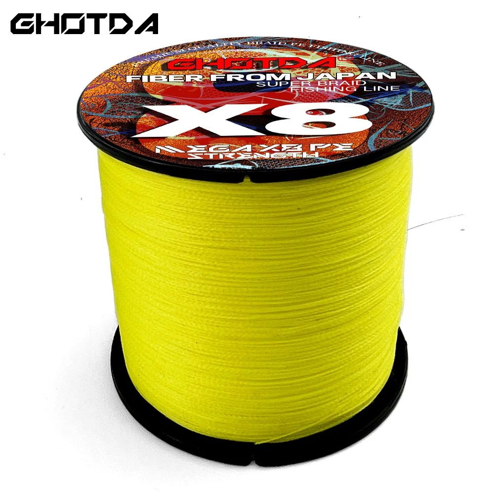 GHOTDA X8 100M 300M Braided Fishing Line 8 Strands MultiColor Multifilament Pesca Carp Super Strong Saltwater PE Line 22-78LB