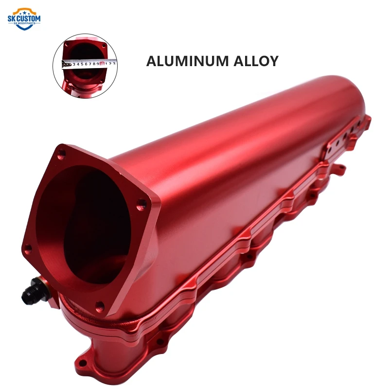 Collettore di aspirazione CNC + alluminio da 90 mm con 6 iniettori e binario di carburante per motore RB26