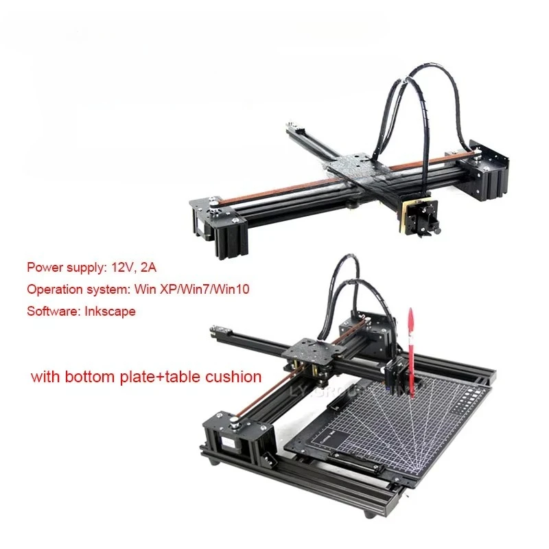 Pen Drawing Robot Machine Lettering XY-plotter For Sketch Writing EBB Motherboard DIY Disassembled LY Cross Type Belt Pulley