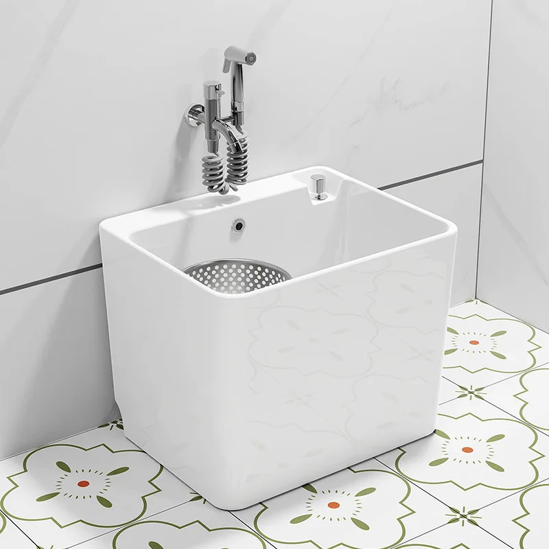 

Ceramic, rotating mop sink, household mop basin